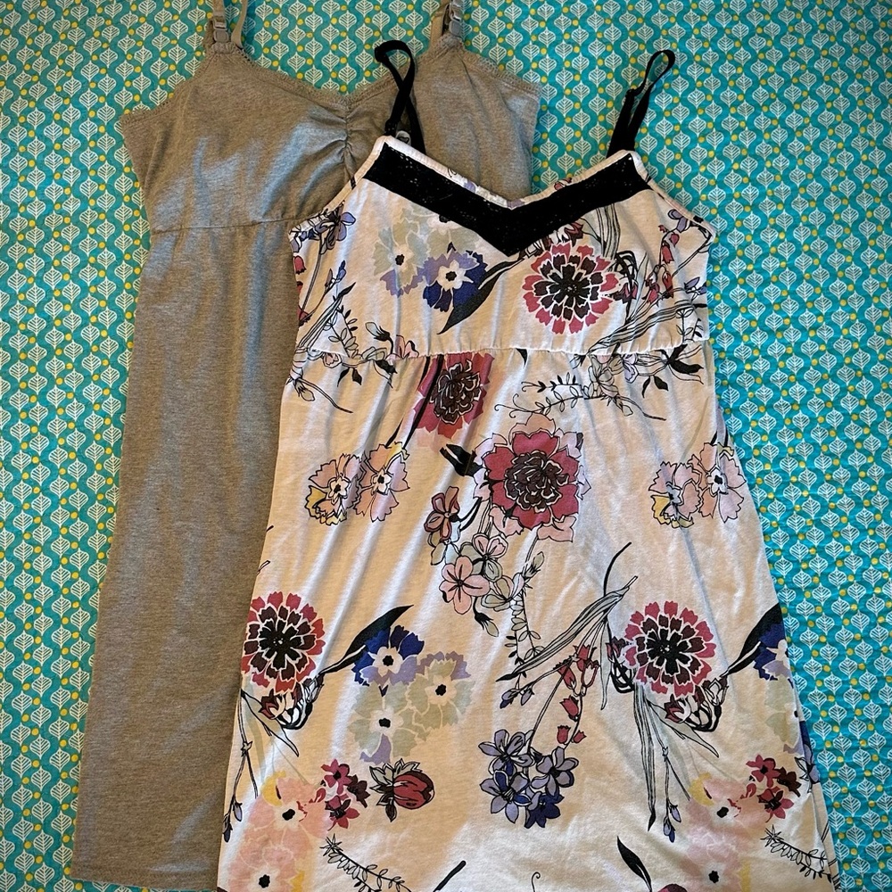 Maternity Nursing Clip-Down Nightgown Set